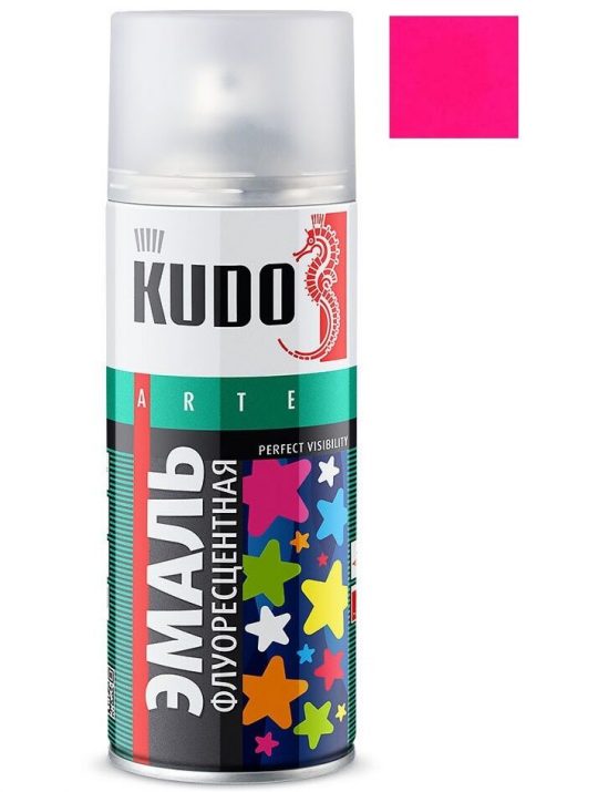 Краска флоуресцентная розовая KUDO(Кудо) 520 мл